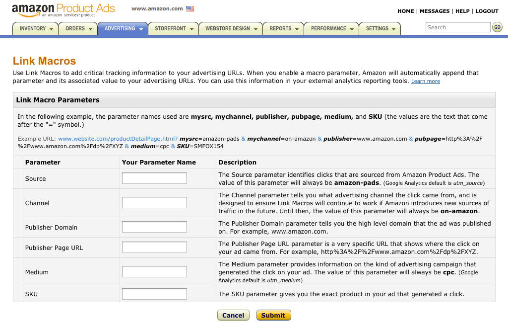 Showing how the before pattern worked when you went into edit mode, with just open fields to type for each entry